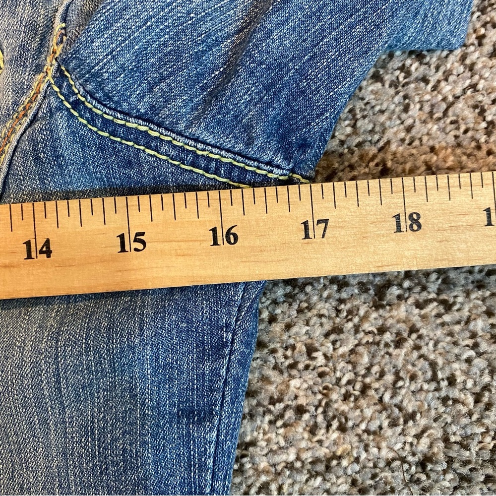 YMI Vintage 90s Y2K Light Blue Denim Moto Jacket - Picture 4 of 6